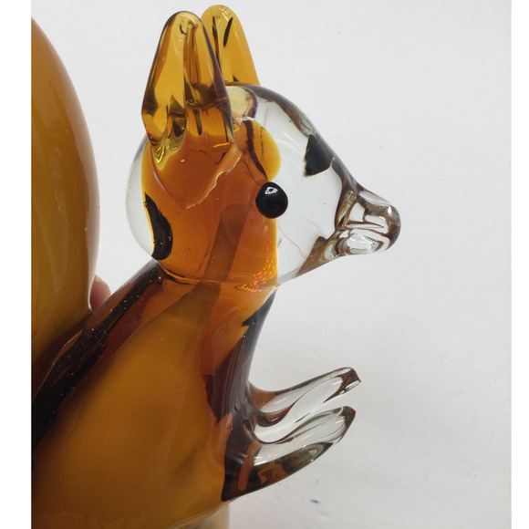 Handmade Art Glass Squirrel Figurine Paperweight - Picture 1 of 7